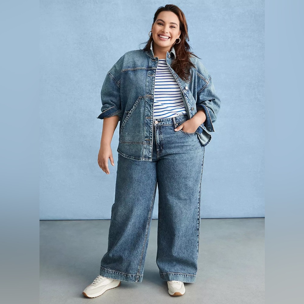 Brand NEW! Lane Bryant Signature Fit Mid-Rise Wide Leg Jeans | size 28